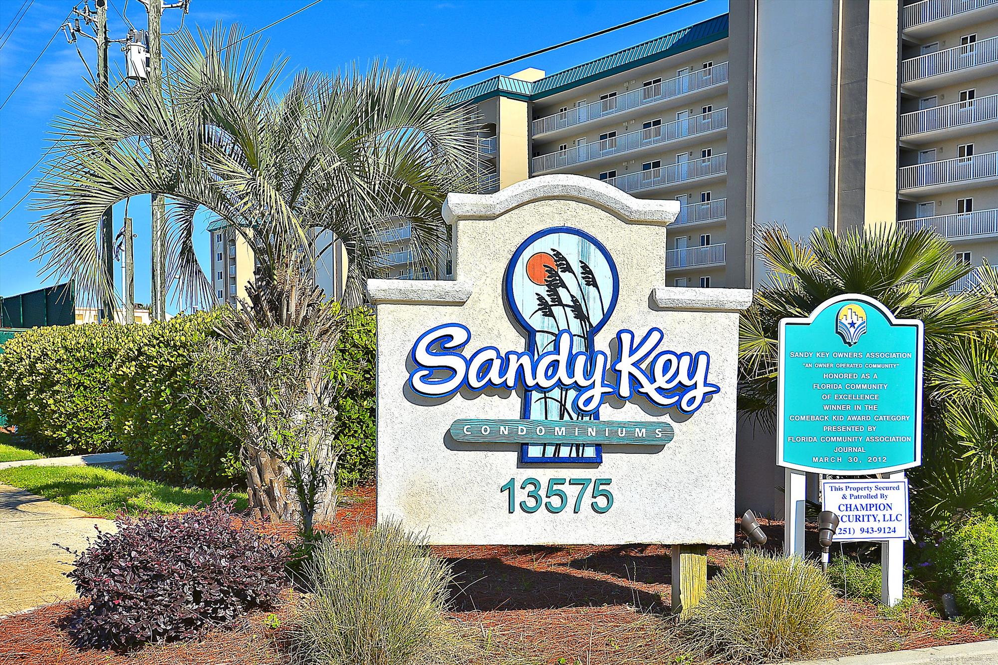 Amenity,Sandy Key Condominiums Sign,